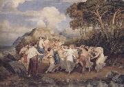 Joshua Cristall Nymphs and shepherds dancing (mk47) oil on canvas